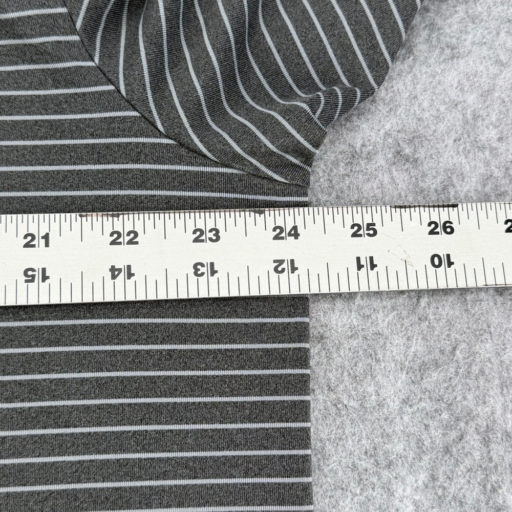 Under Armour Mens XL HeatGear Polo Shirt Gray Striped Loose Fit Golf Top - Picture 7 of 10